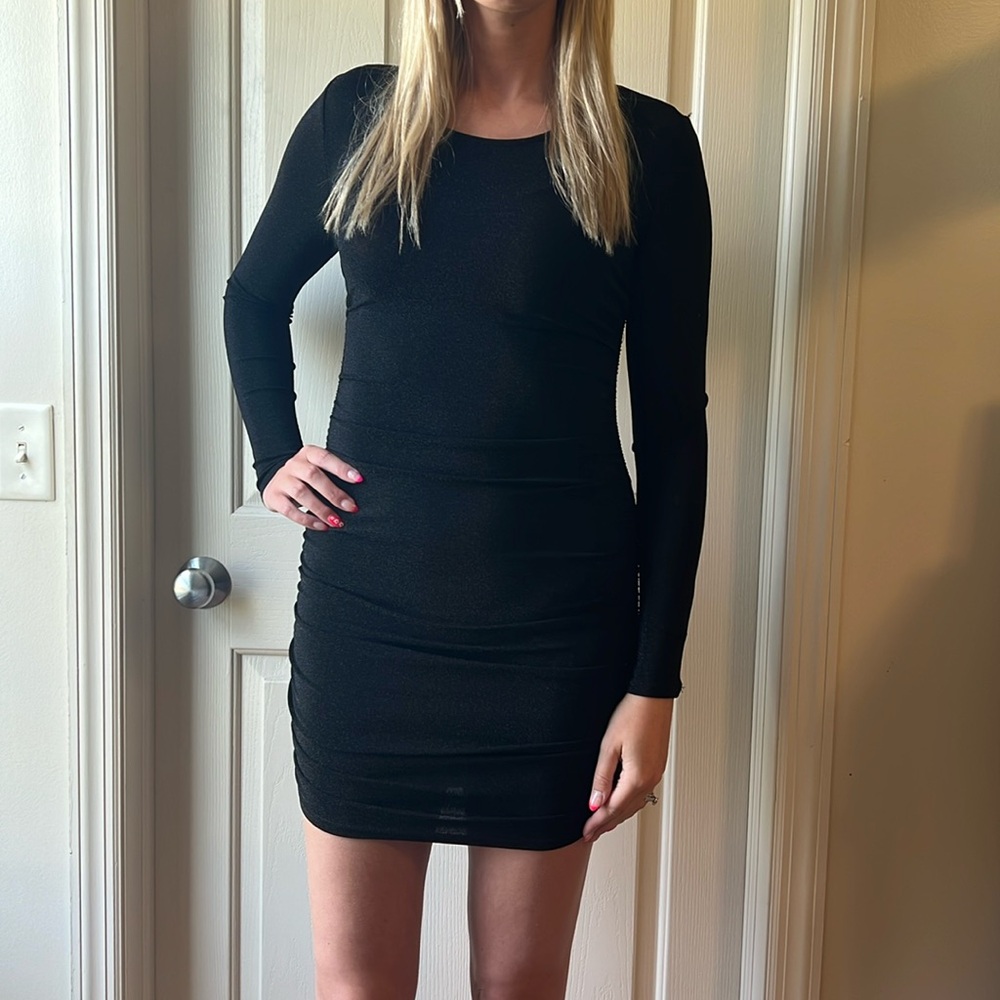 Steve Madden BB Dakota black shimmer dress
